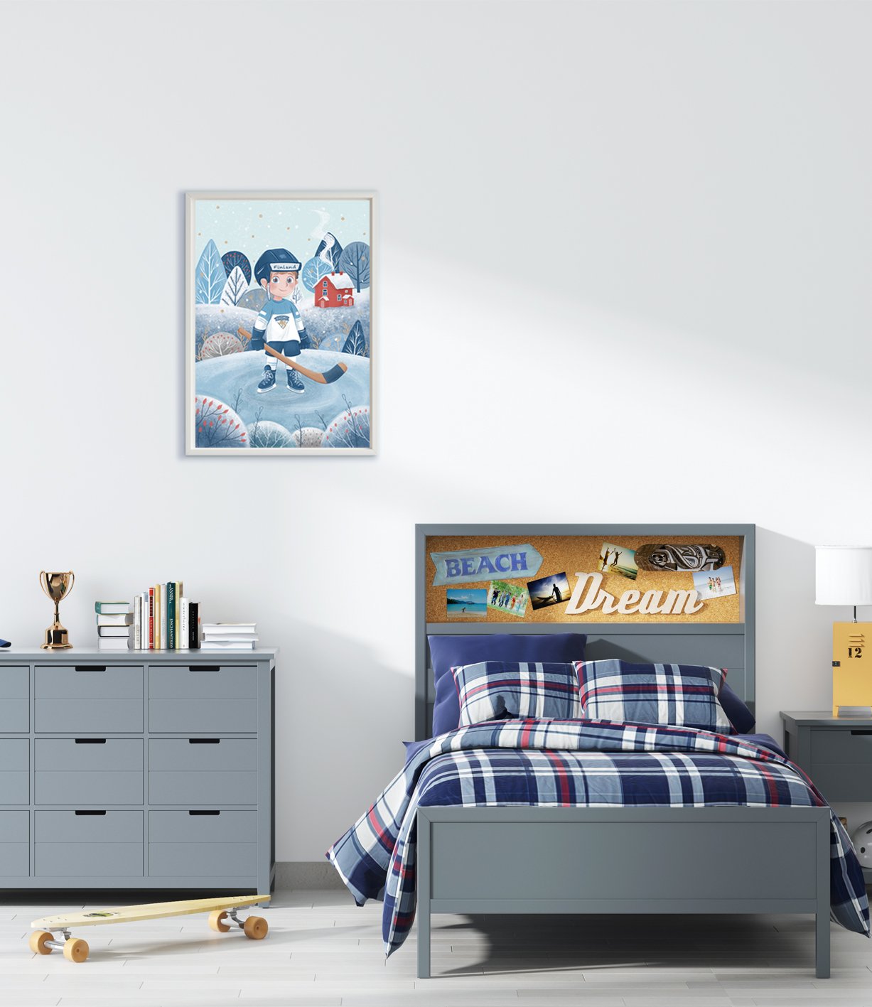 Juliste - jääkiekkoilija ja maaginen talvi - Viktoriia Mailnen