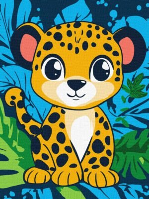 Картина за номерами - Веселий леопард ©art_selena_ua