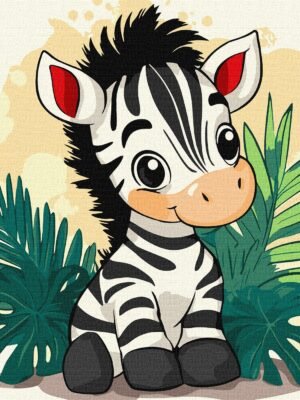 Картина за номерами - Весела зебра ©art_selena_ua