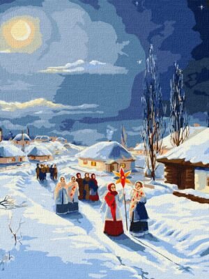 Картина за номерами - Різдвяні колядки ©ArtAlekhina