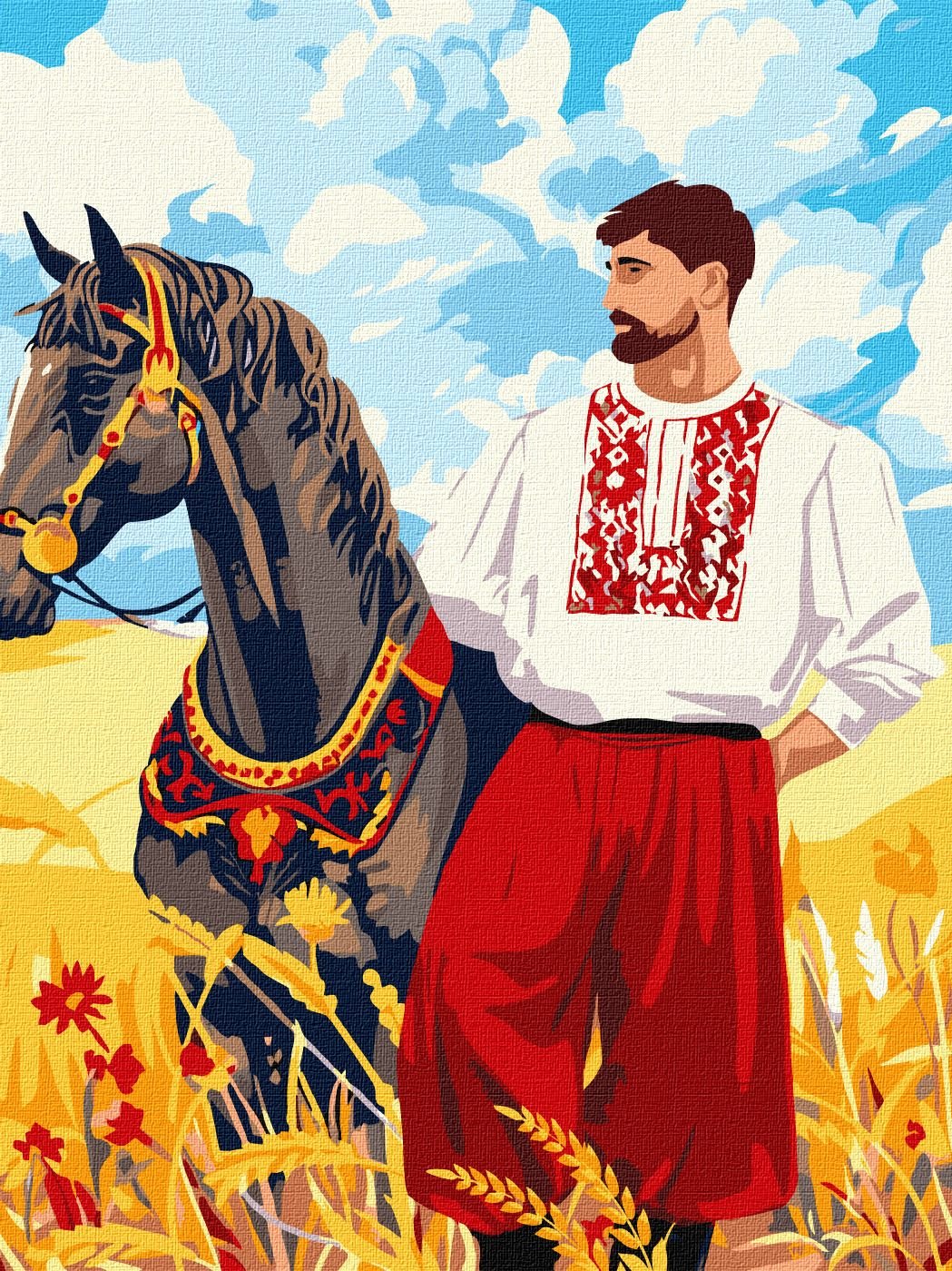 Картина за номерами - Козак у полі ©art_selena_ua