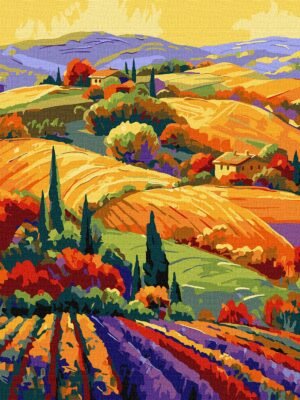 Картина за номерами - Барвистий краєвид ©art_selena_ua